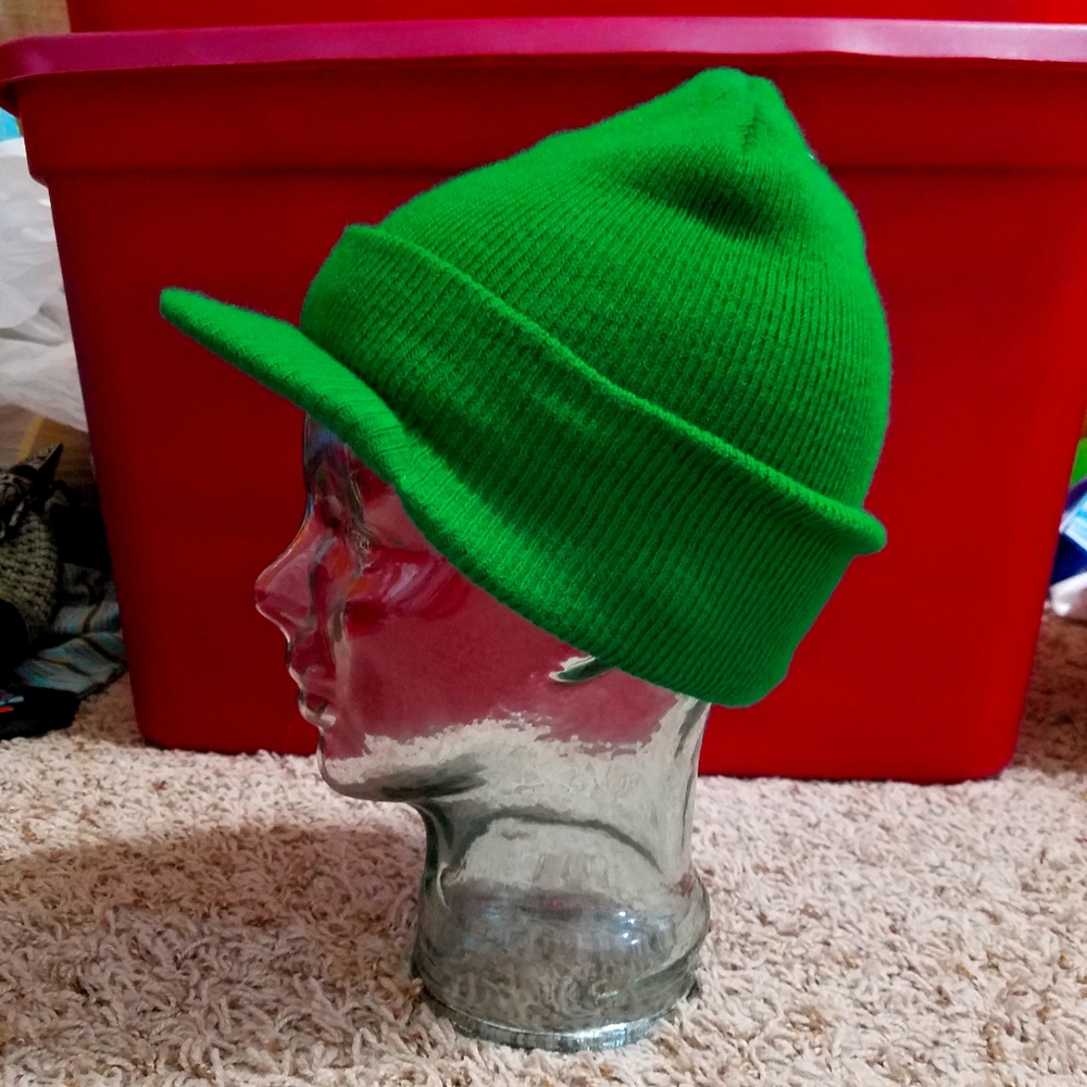 NEW Elmer Fudd Style Knit Billed Green Cap, Unique…